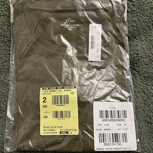 J Crew Vintage T-shirt, Size XS, Army, NWT